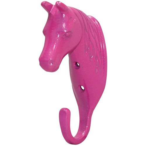 Perry Equestrian Horse Head Hook - Pink