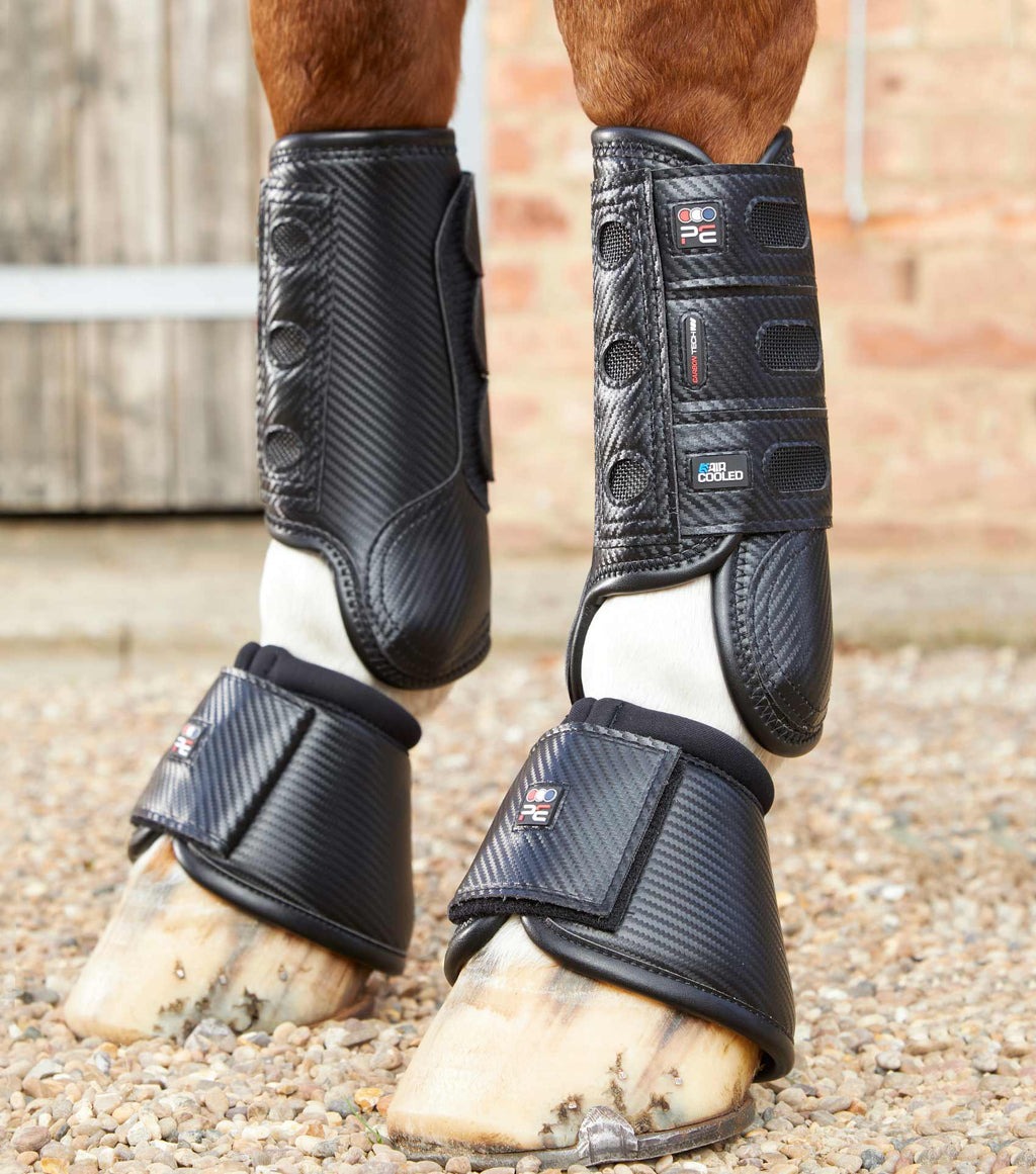 Premier Equine Carbon Tech Eventing Boots Front M - Black