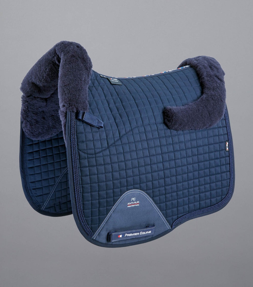 Premier Equine Close Contact Merino Dressage Saddle Pad - Full Navy/Navy