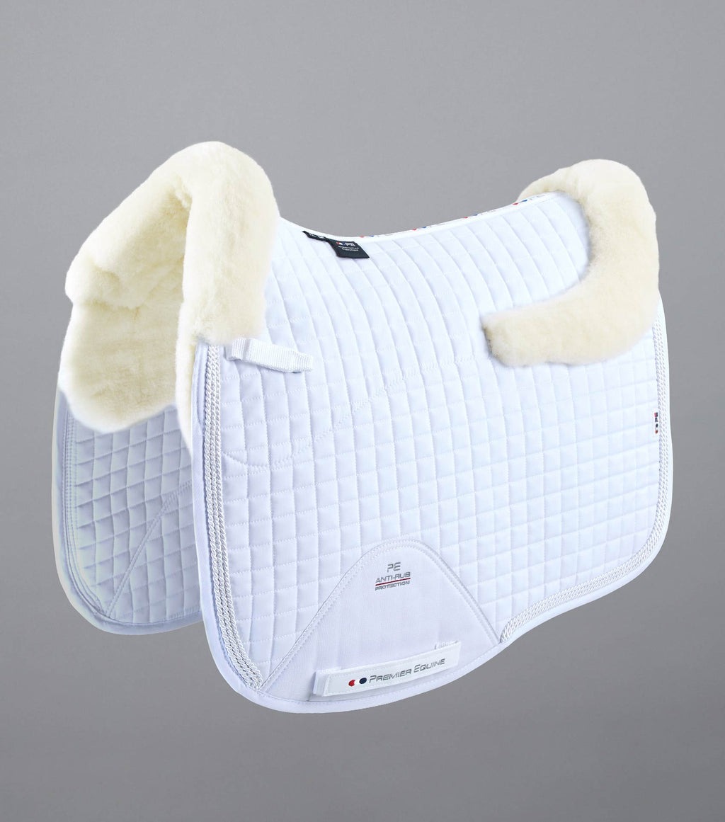 Premier Equine Close Contact Merino Dressage Saddle Pad - Full White/Natural