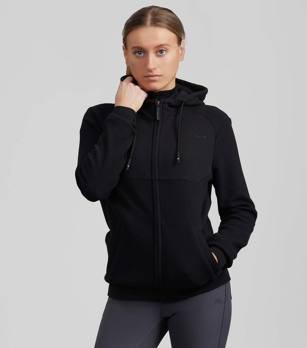 Premier Equine Legato Hooded Zip Sweatshirt Phantom Black UK6