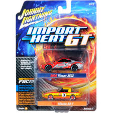 Johnny lightning Import Heat GT - 2006 Nissa 350Z and 1981 Mazda RX-7