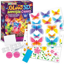 Kidz Maker Glow 3D Butterfly Canvas