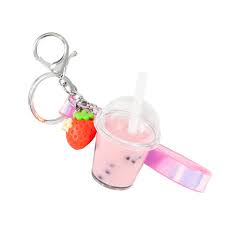 Strawberry Bubble Tea Bag Charm Kit