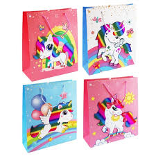 Gift bag  Unicorn Rainbow 3D