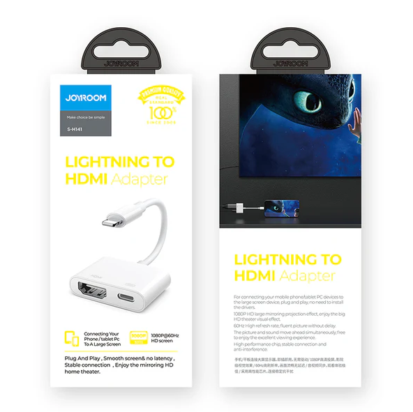 JOYROOM 2-in-1 Lightning to HDMI Adapter