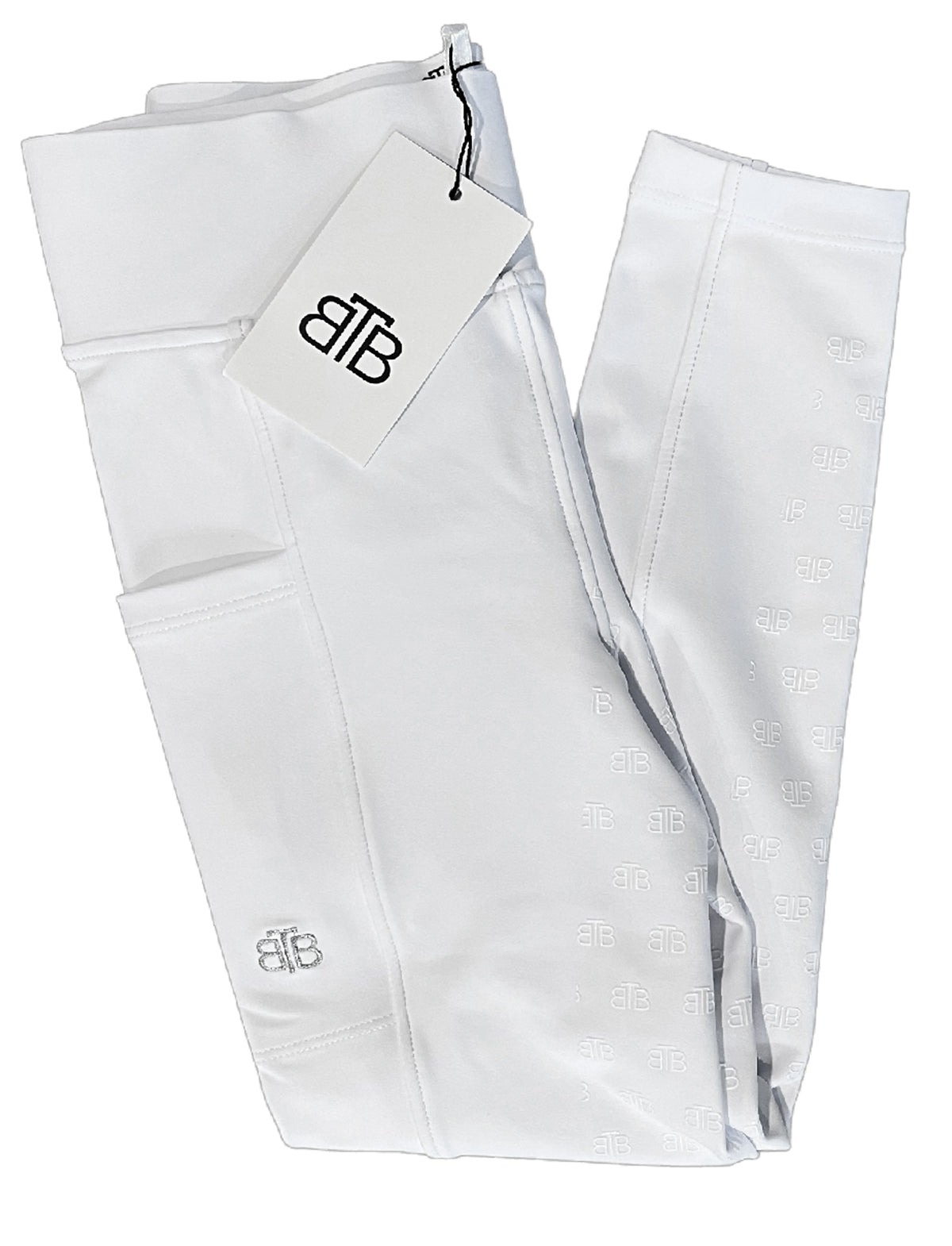 Beyond The Bit Youth Riding Tights White  C14