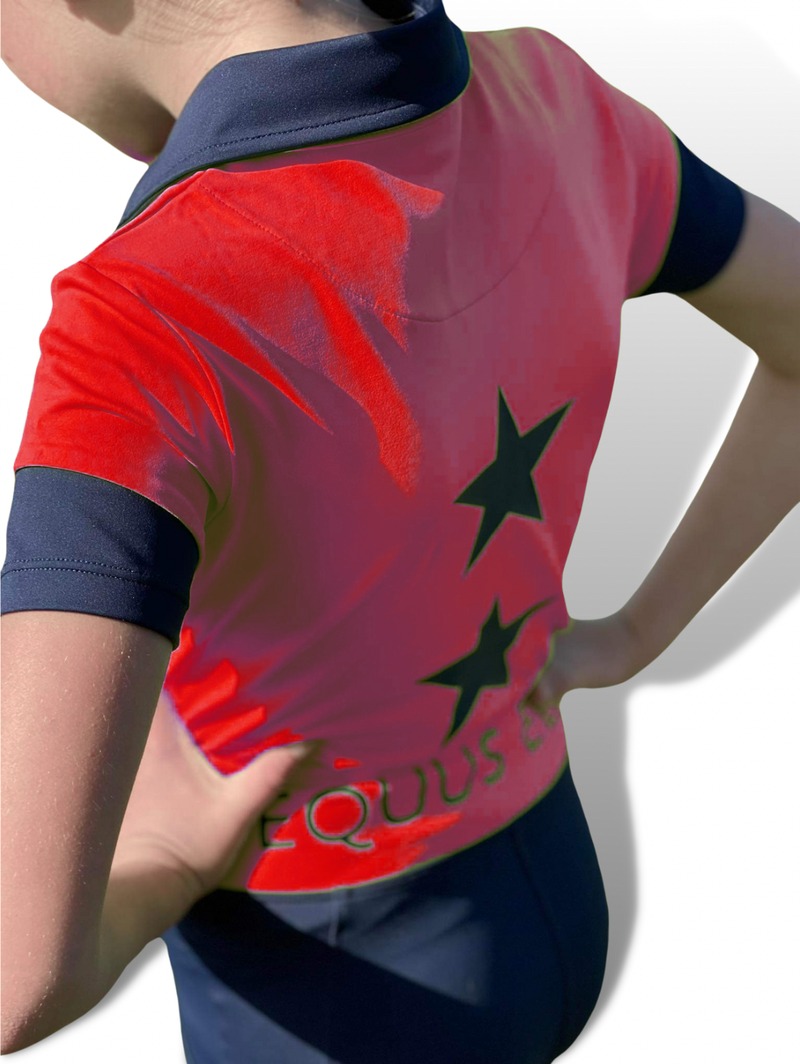 Equus Elite Kids Polo - Red Size 8