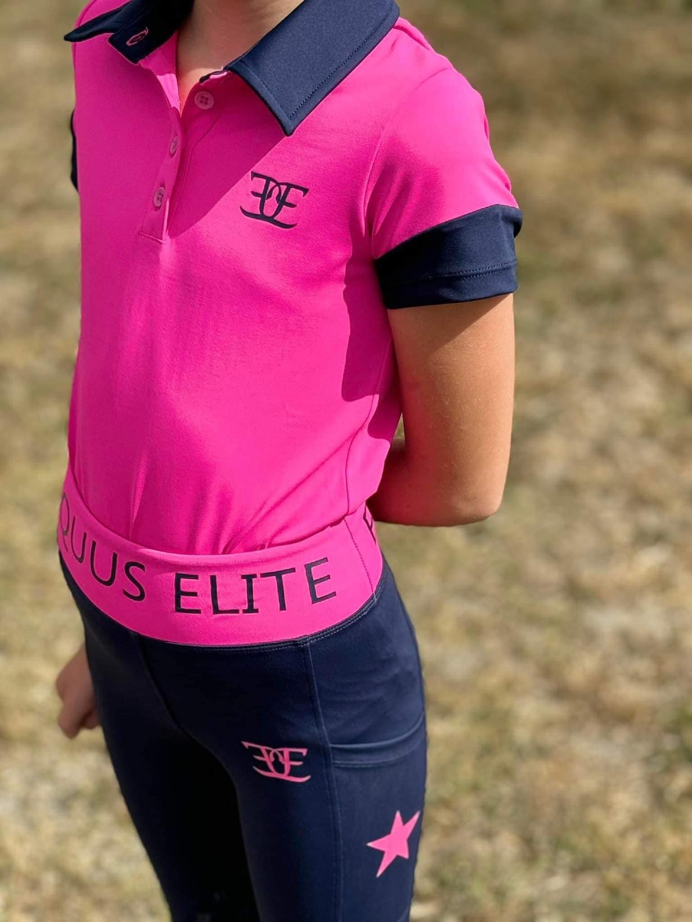 Equus Elite Kids Polo - Pink Size 8