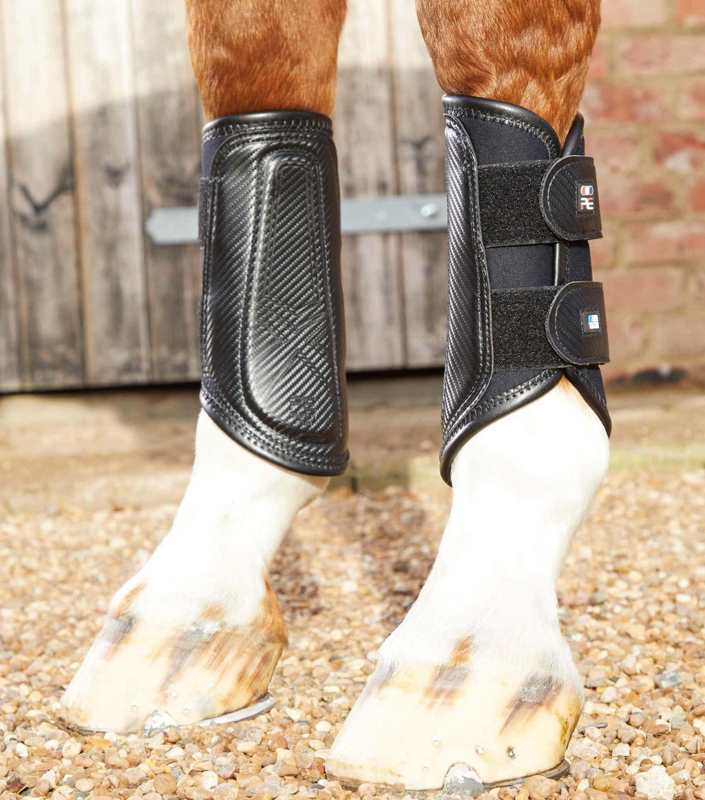 Premier Equine Carbon Air-Tech Double Locking Brushing Boots Black S