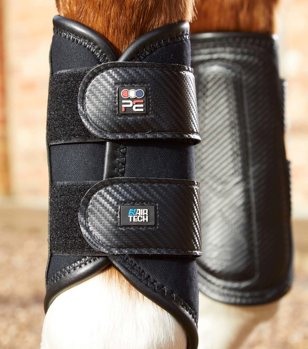 Premier Equine Carbon Air-Tech Double Locking Brushing Boots Black S