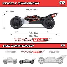 ARRMA Typhon Grom 223S BLX Brushless 4x4 Small Scale Buggy RTR with battery and charger - Red