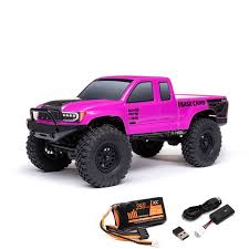 Axial  1/24 SCX24 Base Camp 4x4 Rock Crawler Brushed RTR - Pink