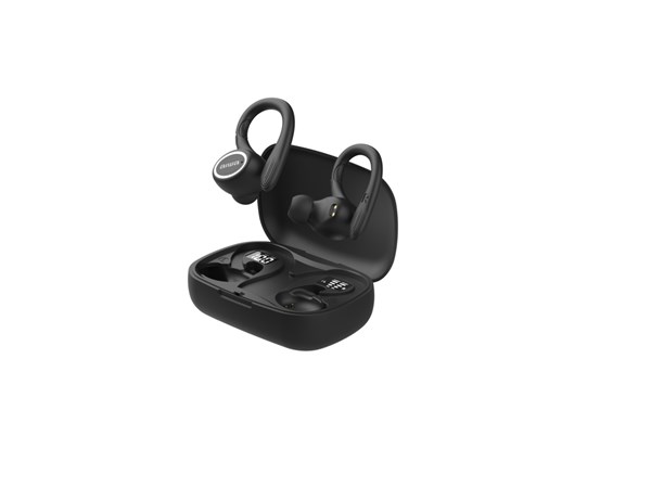 EARPHONE B/T 5.3 TWS  SPORTS HOOK BLK - SAVE $24