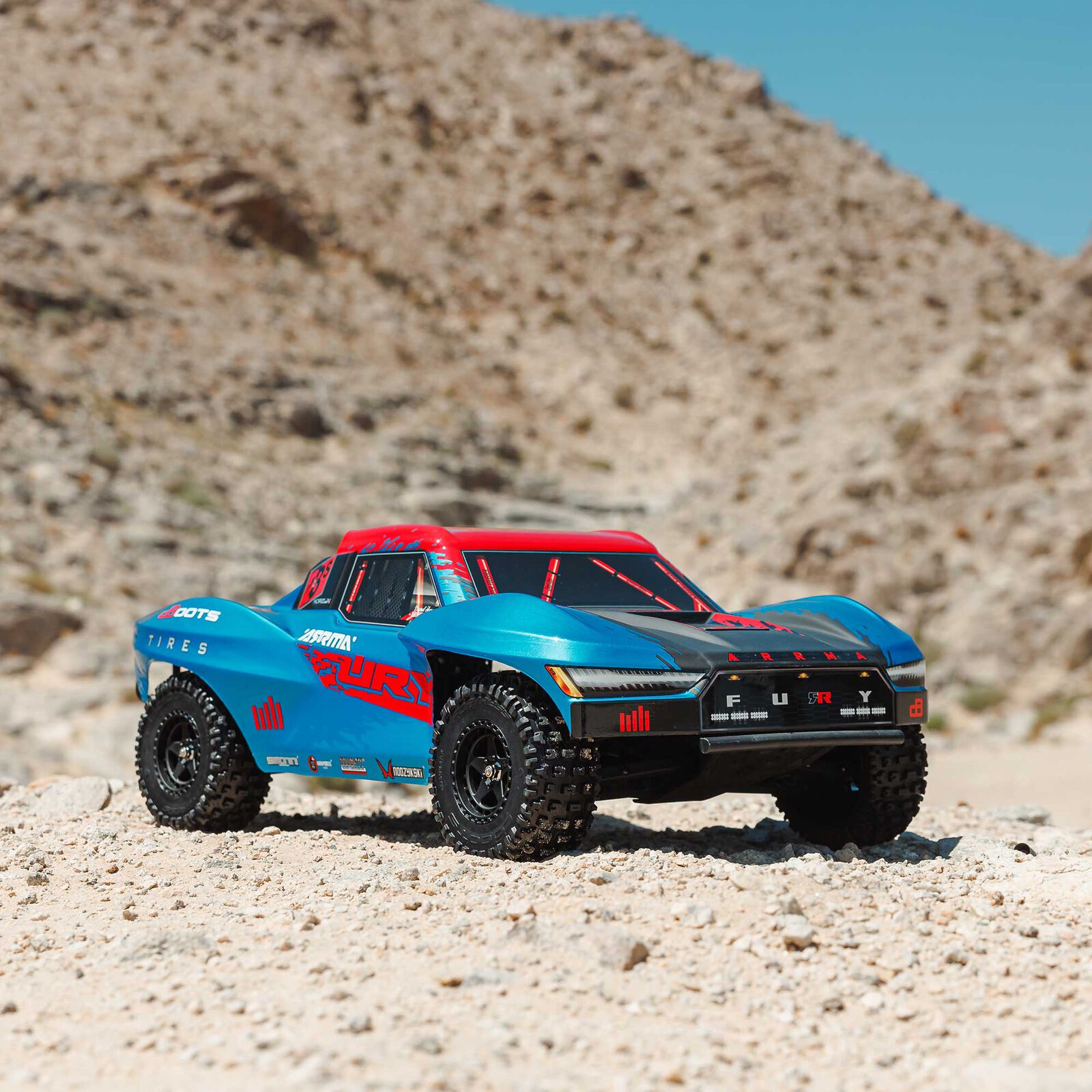 Arrma 1/10 FURY 223S BLX Brushless 2WD Short Course Truck RTR with DSC, Blue