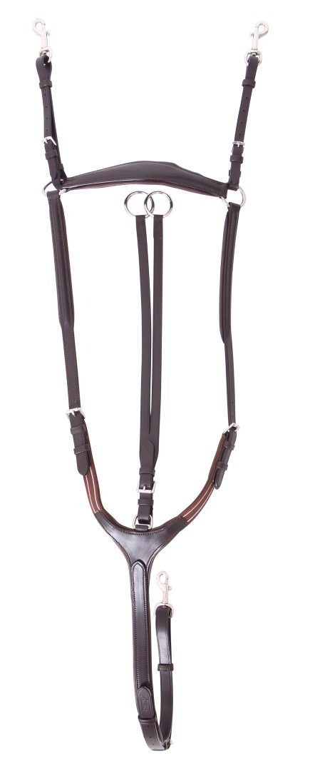 Cavallino Martingale Breastplate Brown Cob