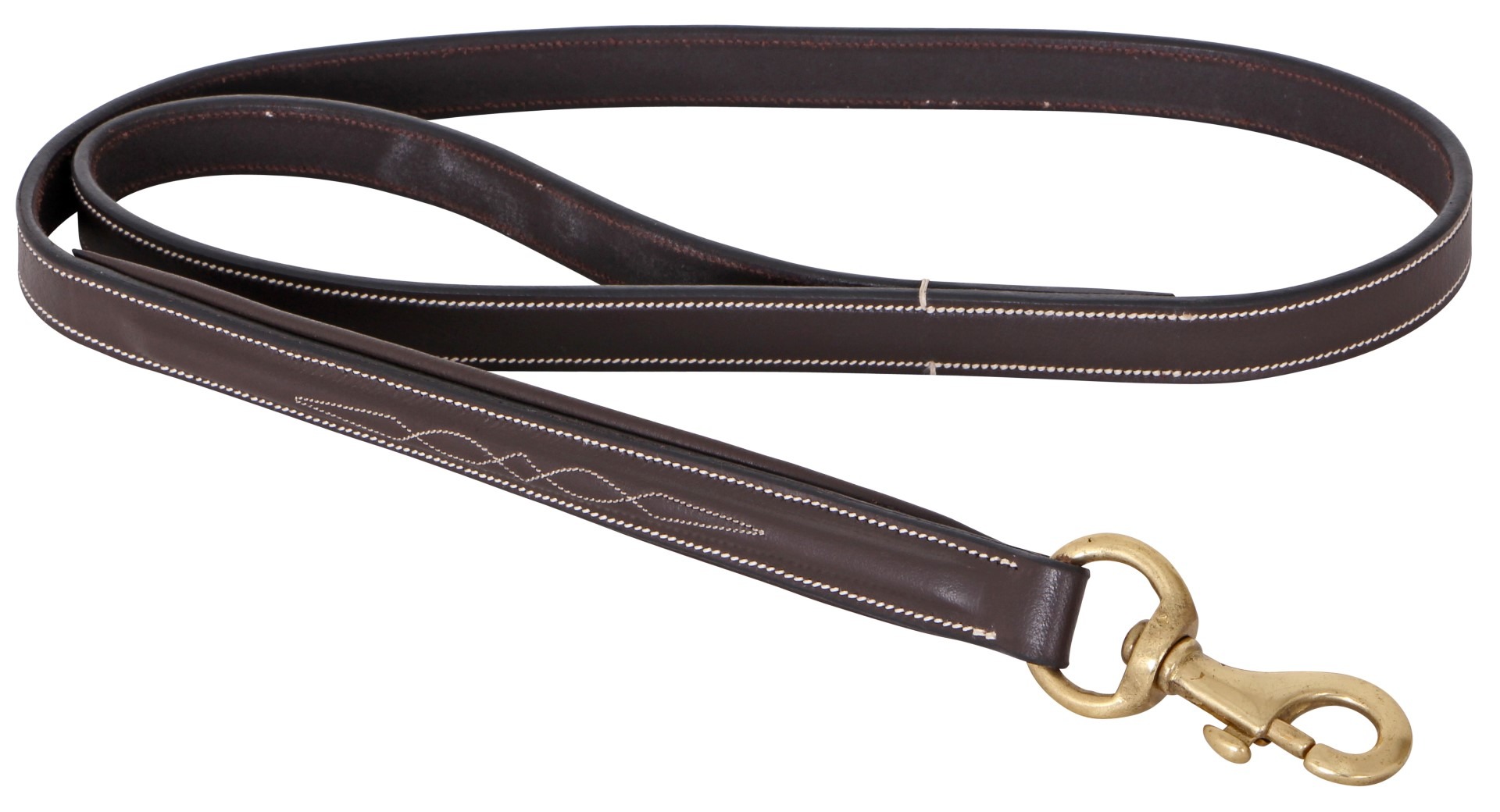 Cavallino Stitched Leather Dog Lead Brown