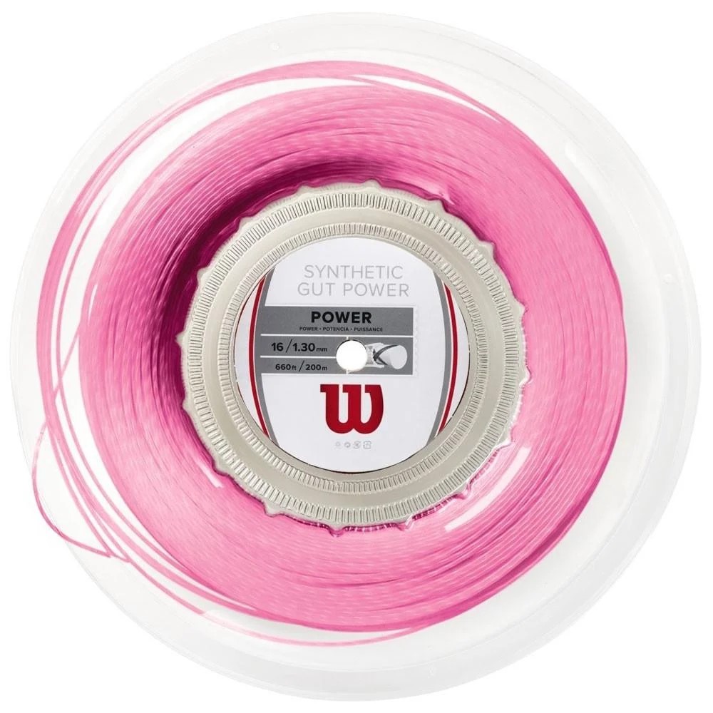 Wilson Synthetic Gut Power 16g/1.30mm Pink - 200m Reel