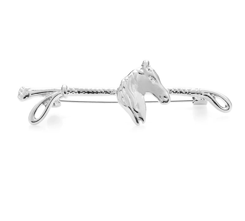 Arion Silver Horse Head Stock Pin