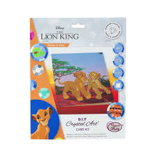 DIY Crystal Art Card The Lion King Simba and Nala