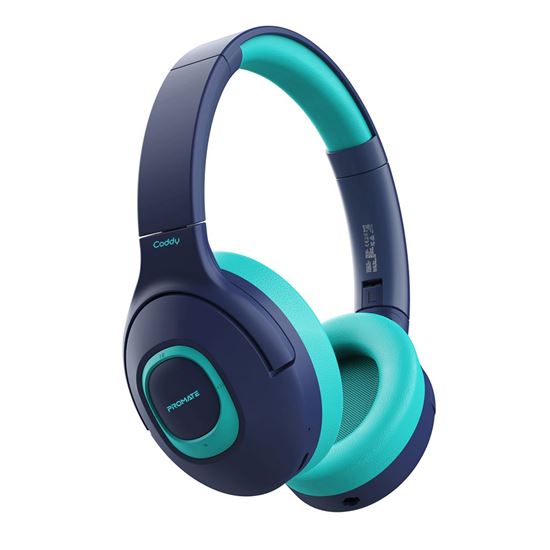 PROMATE Child-Safe Wireless Bluetooth Over-Ear Headphones Aqua or BubleGum