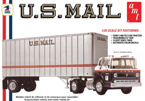 AMT 1:25 Ford C600 US Mail Truck & Trailer