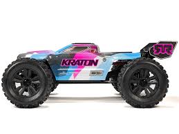 Arrma 1/8 KRATON 6S V6 4X4 BLX Brushless Speed Monster Truck - BLUE/PINK ARA8608V6T2