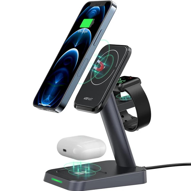 3-in-1 Wireless Charging Stand for iPhone, AirPods and Watch