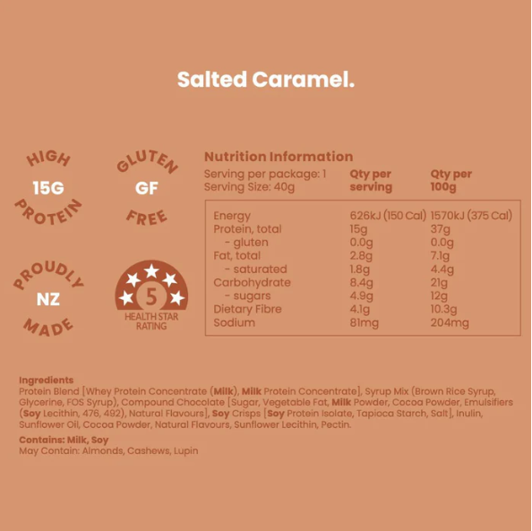 Nothing Naughty Protein Bar - Salted Caramel