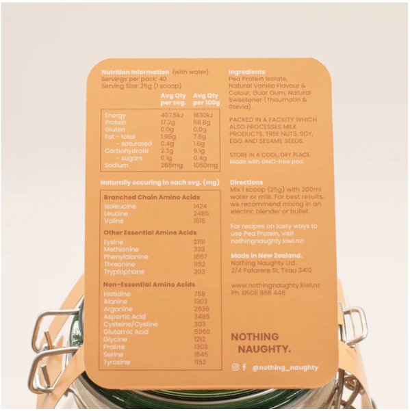 Premium Pea Protein Vanilla 1kg