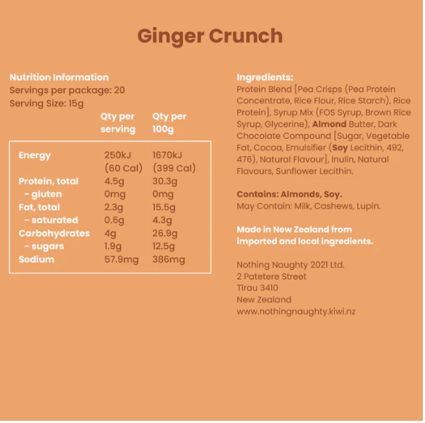 Premium Plant Protein Bites - Ginger Crunch