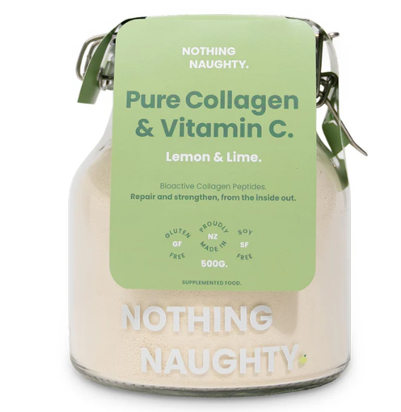 Pure Collagen - 500g Jar - Lemon & Lime + Vitamin C