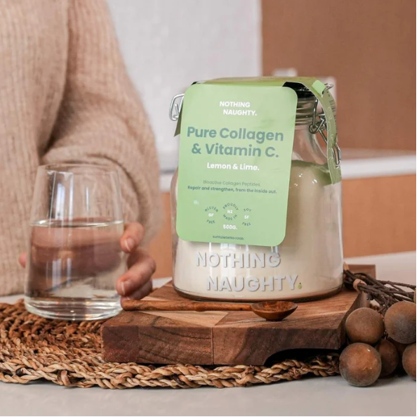 Pure Collagen - 500g Jar - Lemon & Lime + Vitamin C