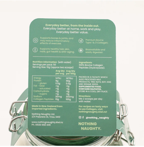 Pure Collagen - 500g Jar - Natural Unflavoured