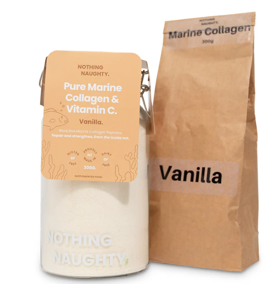 Pure Marine Collagen & Vitamin C - 300g Jar - Vanilla + Vit C
