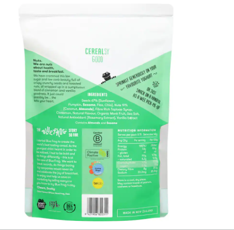 Keto Granola - Toasted Super Seeds,Vanilla & Sea Salt 350gm