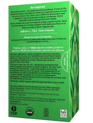 Pukka Three mint