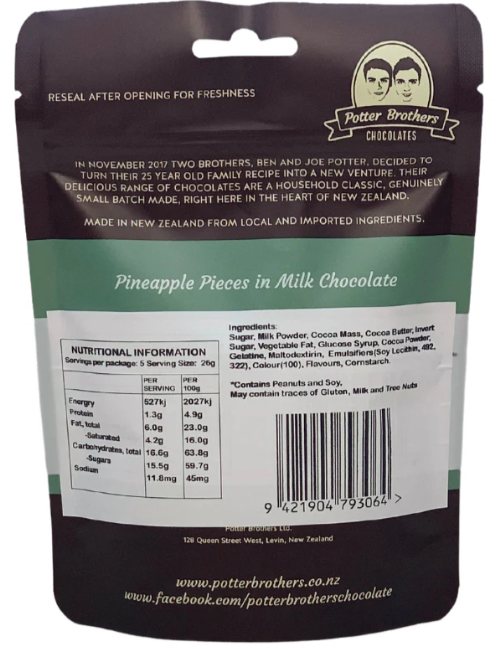 Pineapple Pieces in Milk Chocolate