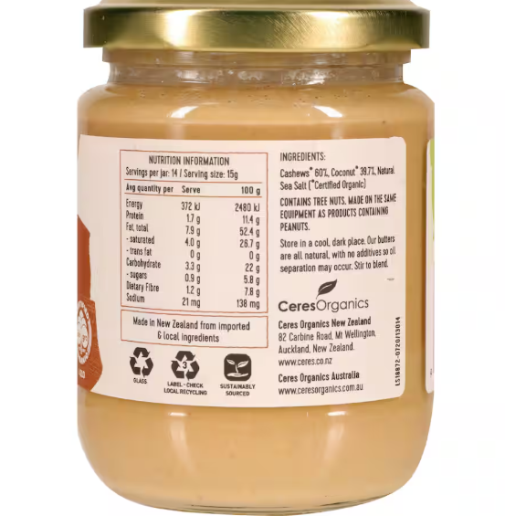 Ceres Cashew Coconut Butter