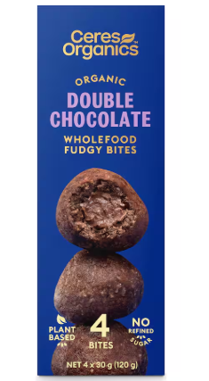 Ceres Double Choc Fudgy Bites 120g