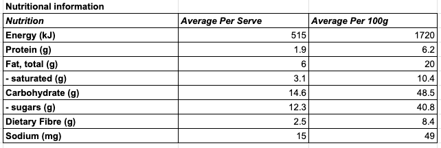Ceres Double Choc Fudgy Bites 120g