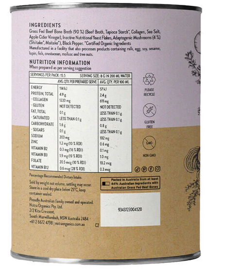 Nutra BEEF Bone Broth Adaptogenic Mushroom 125g
