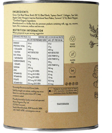 Nutra BEEF Bone Broth Turmeric 125g