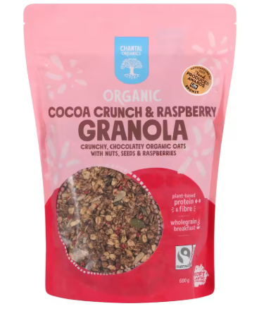 Cocoa Crunch & Raspberry Granola 600gm
