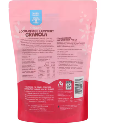 Cocoa Crunch & Raspberry Granola 600gm