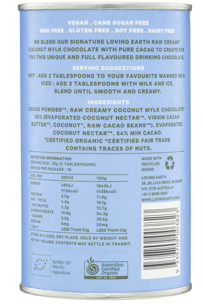 Loving Earth Creamy Drinking Chocolate 250g