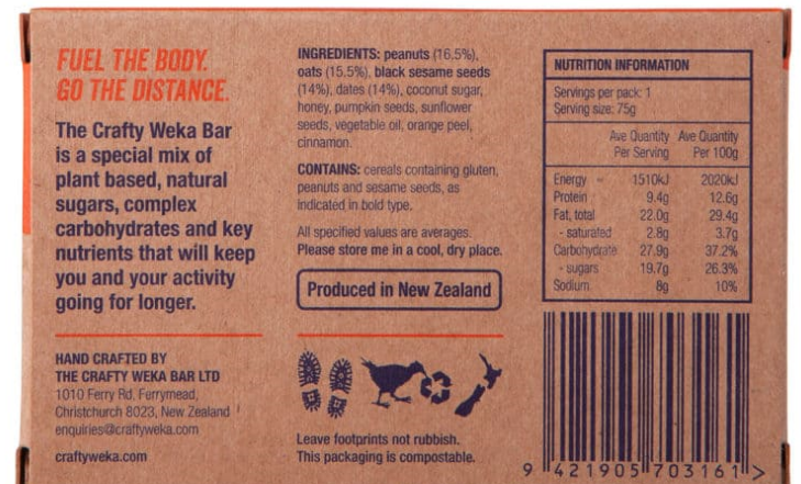 Crafty Weka Bar Date & Orange