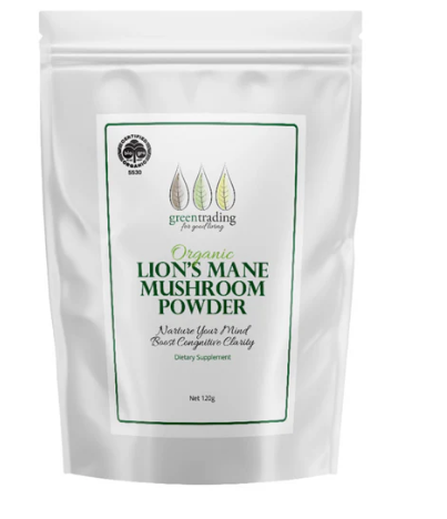 GT Organic Lions Mane Mushroom Powder 120g