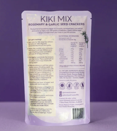 Kiki Seed Cracker Mix- Rosemary & Garlic 300g