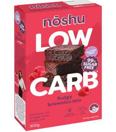 Noshu 99% Sugar Free Fudgy Brownies Mix 300g